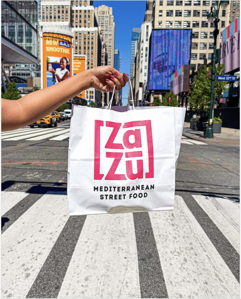 ZaZu take out bag in NYC